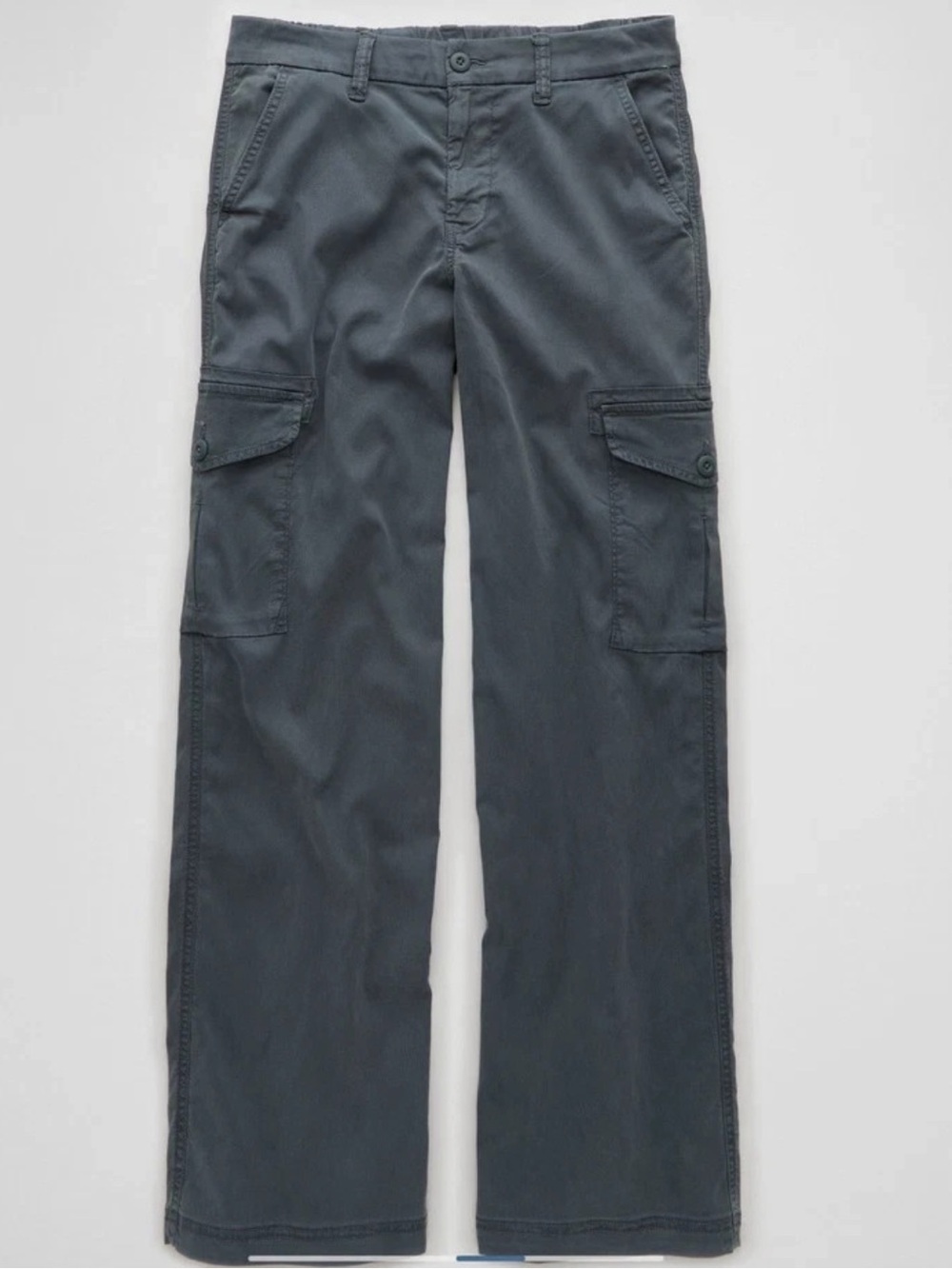 American Eagle Cargo Pants Womens 6 Gray Wide Leg Utility Casual Y2K